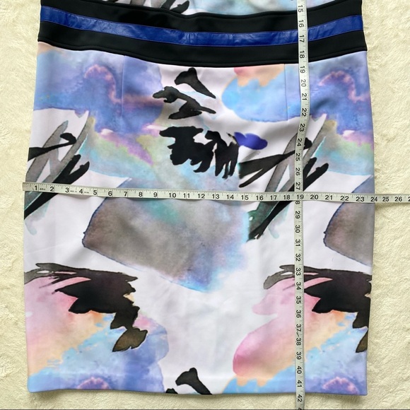 G.I.L.I plus size water color sheath dress Ponte scuba exposed zipper size 22 - Picture 4 of 11